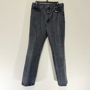 Lee 100% Cotton Black Stonewashed Highwaisted Denim Jeans Size 36x34